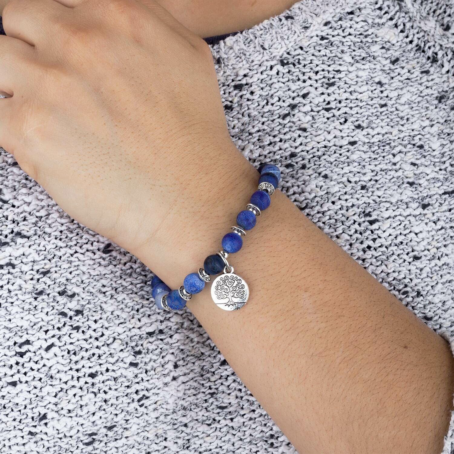 undefined | Pulseira Mala Ágata Azul