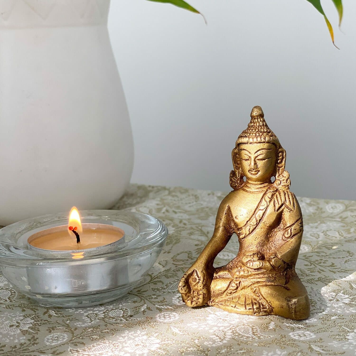 undefined | Estátua Buddha Meditando Pequena - Ratnasambhava - Bronze