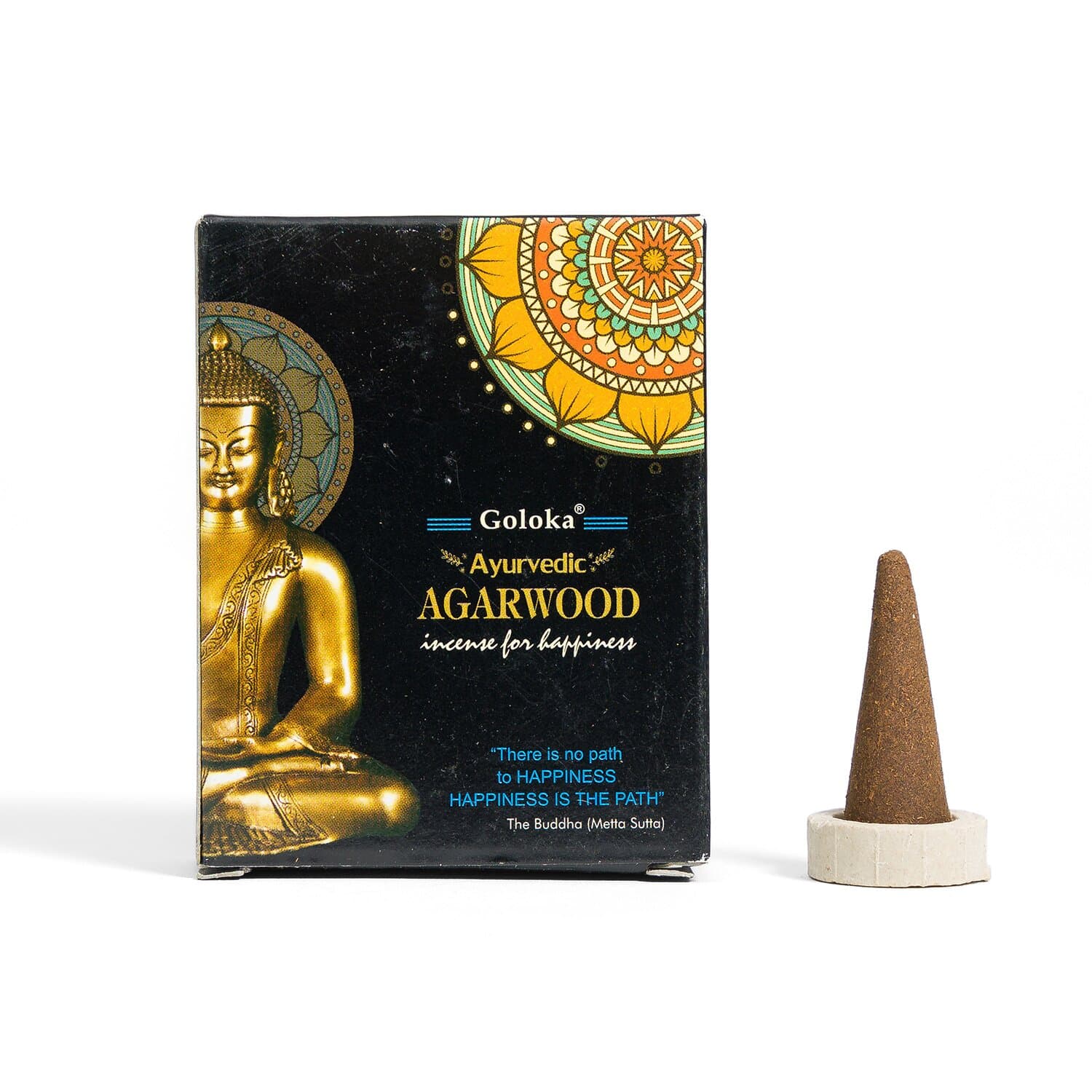 undefined | Incenso Cone Ayurvédico Agarwood Goloka