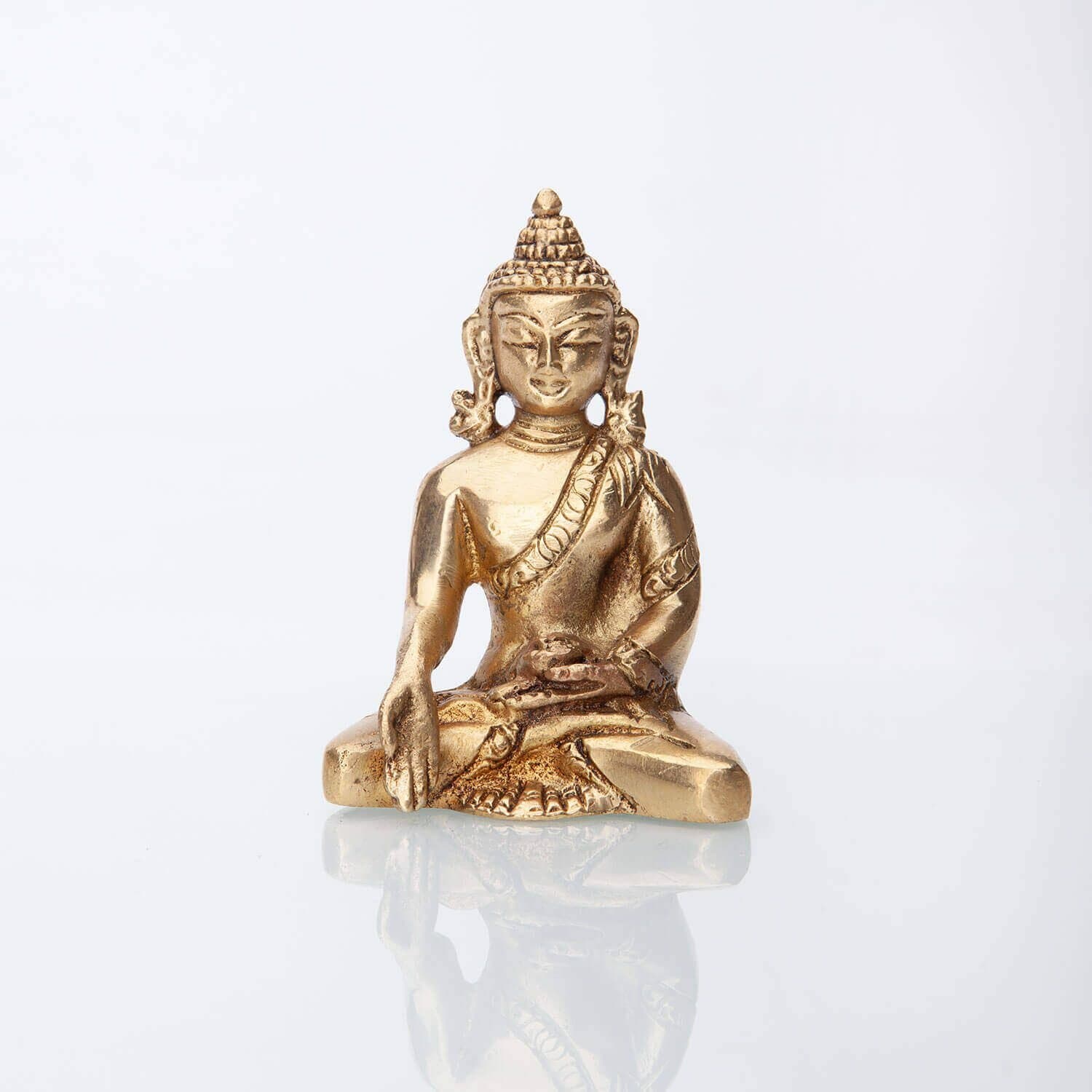 undefined | Estátua Buddha Meditando Pequena - Ratnasambhava - Bronze