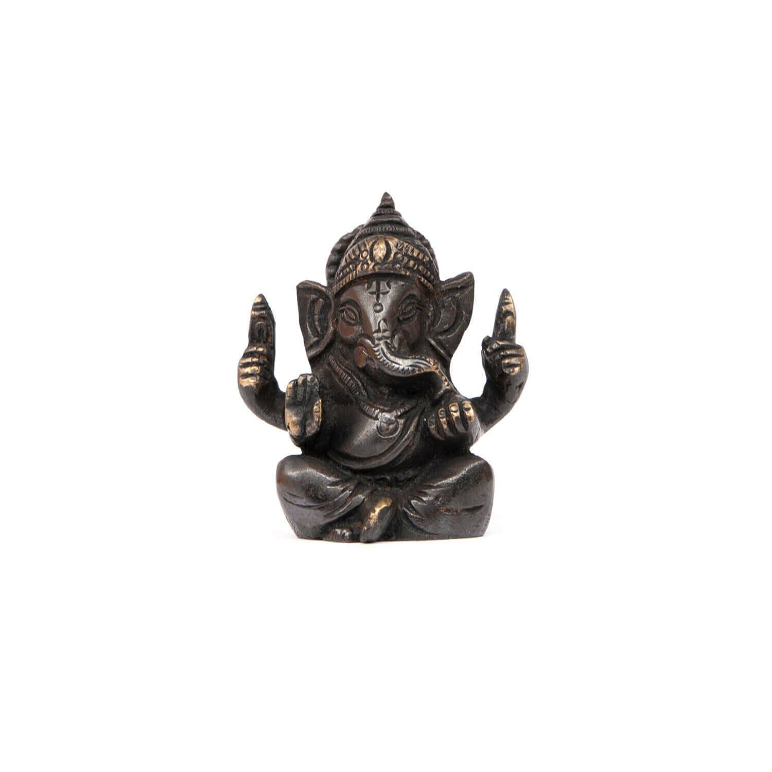 undefined | Estátua Ganesha Pequena - Bronze