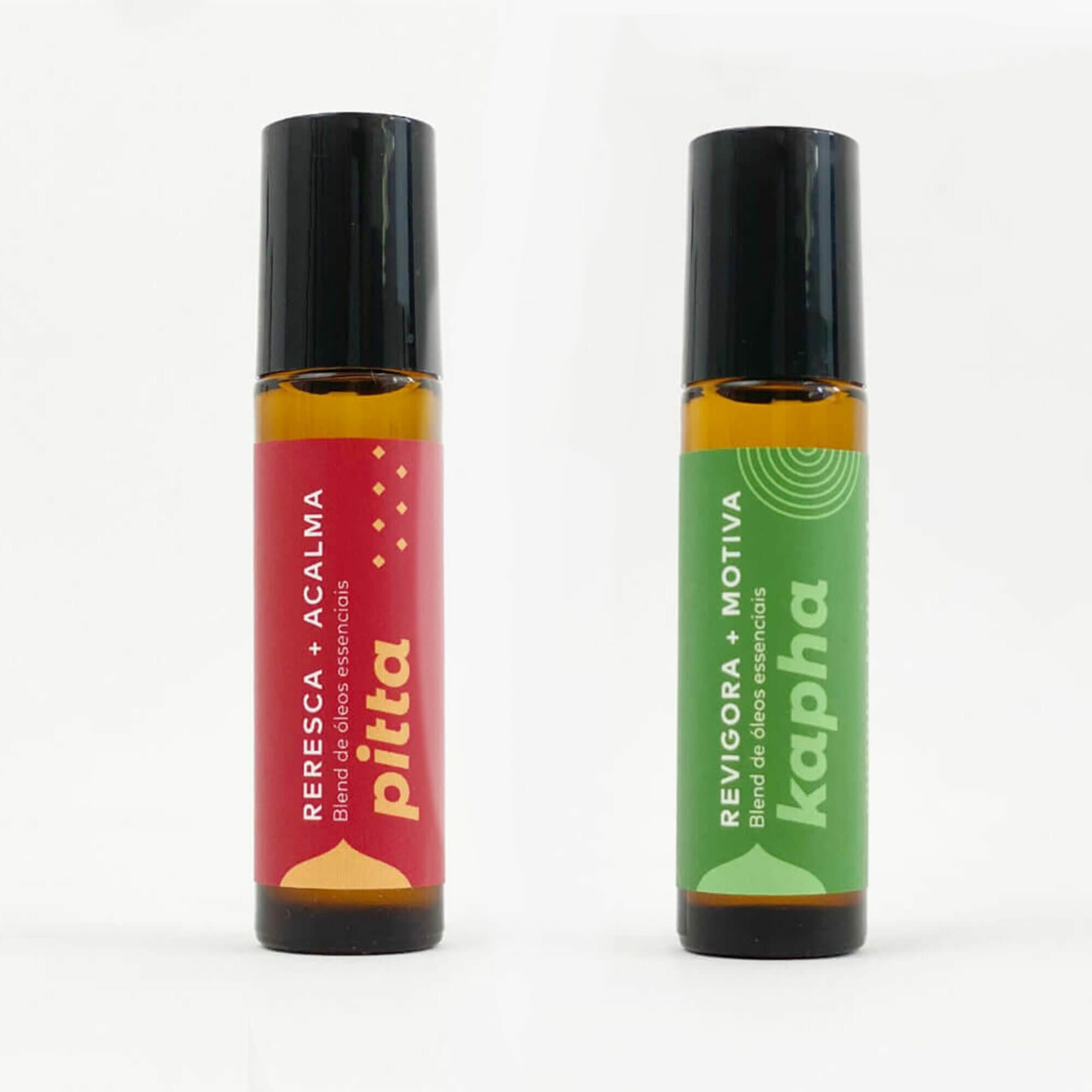 undefined | Kit de Blend de Óleos Essenciais Roll-on - Ayurveda Pitta Kapha
