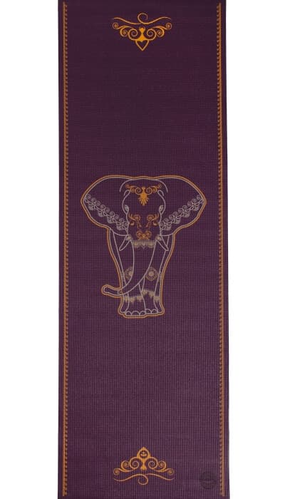 undefined | Tapete de yoga estampado Leela Elefante Indiano – 4.5mm PVC ecológico