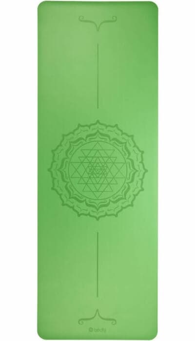 undefined | Tapete de yoga estampado Phoenix verde – 4mm PU borracha natural