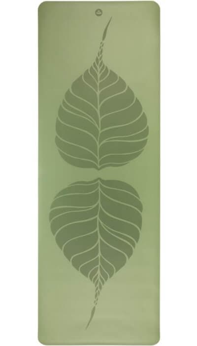 undefined | Tapete de yoga estampado Phoenix verde folha – 4mm PU borracha natural